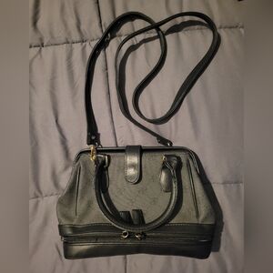 Grey and Black crossbody bag